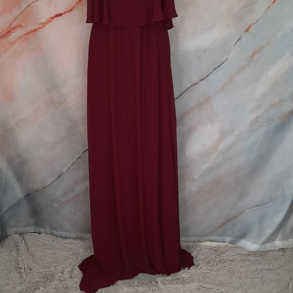 SHOW ME YOUR MUMU Caitlin Ruffle Red Maxi Dress - Picture 3 of 10
